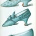 Victorian womens’ shoes in blue (1900)