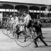 A penny-farthing bicycle race (1890)