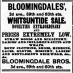 Antique Bloomingdale’s ads (1886, 1887 & 1889)