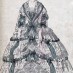 Dress with green ribbons (1858)