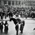 Frantic crowds storm offices for Titanic news (1912)