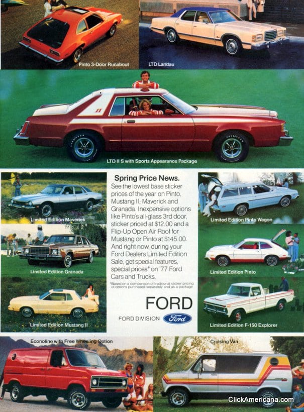 Ford cars - April 1977