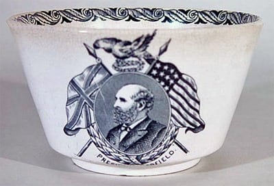 Commemorative President James Garfield bowl - 1881