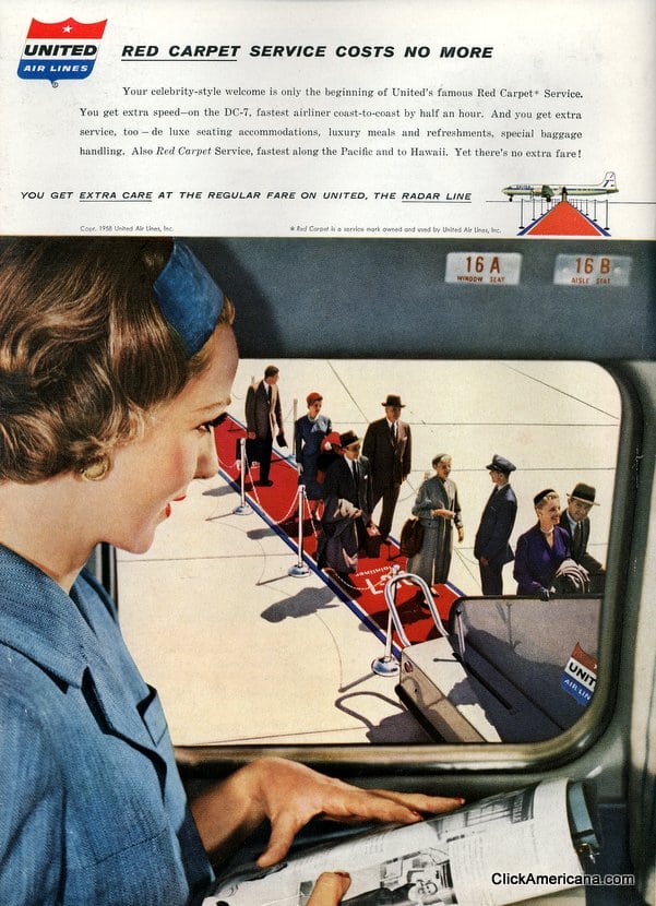 United Airlines ad - 1958