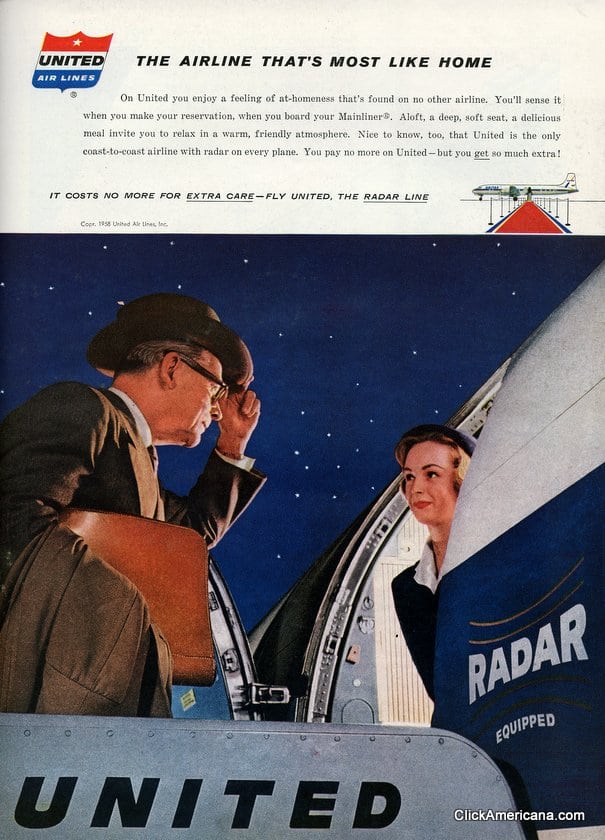 United Airlines ad - 1958