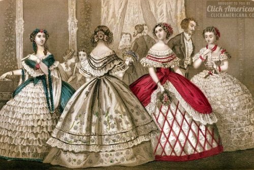 1859 antique vintage fashion women godeys 1