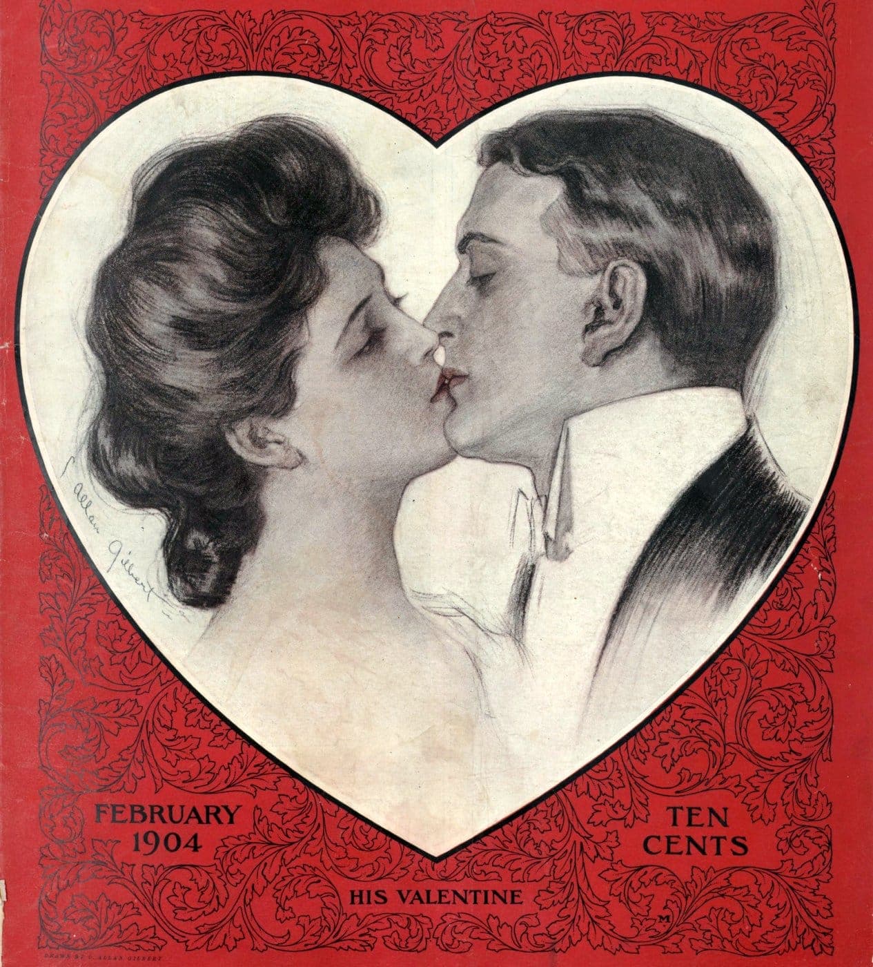 Public displays of affection got newlyweds scolded in old advice columns (1919) 2 1904 couple kissing valentine