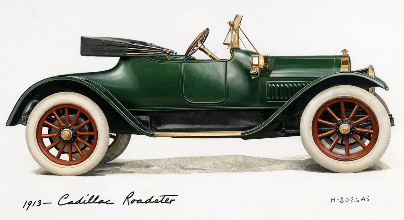 These antique car accessories from 1913 added charm and oddball flair 3 1913 Cadillac Roadster via ClickAmericana com