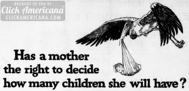 The Question Of Birth Control 1920 Click Americana