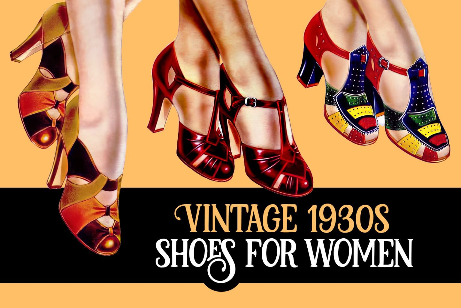 1930s shoes for women 100 vintage styles Click Americana