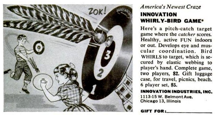 1950s board games - Innovation Whirly-Bird game