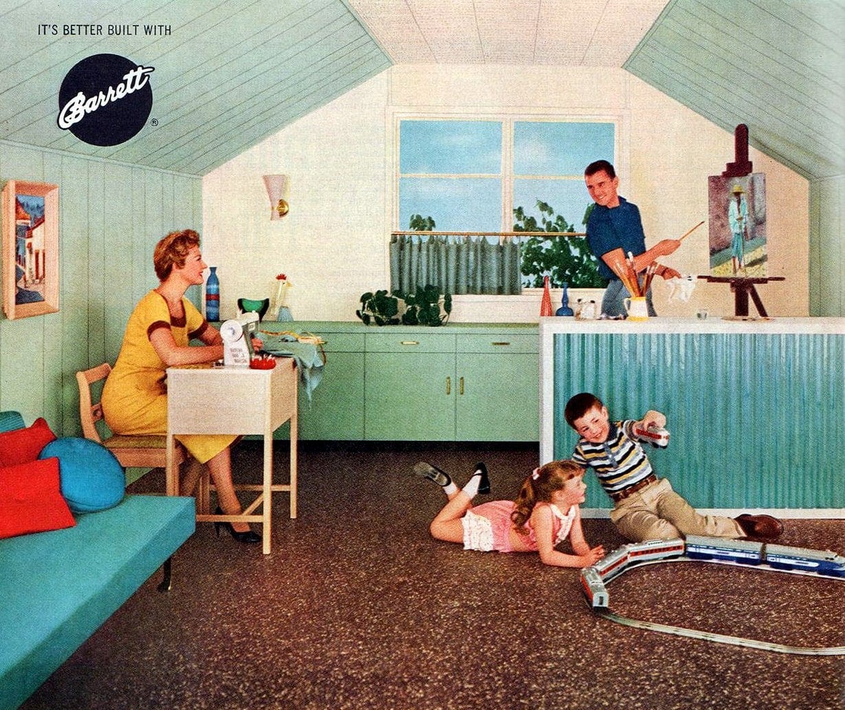 1950s family rooms - vintage homes (8)