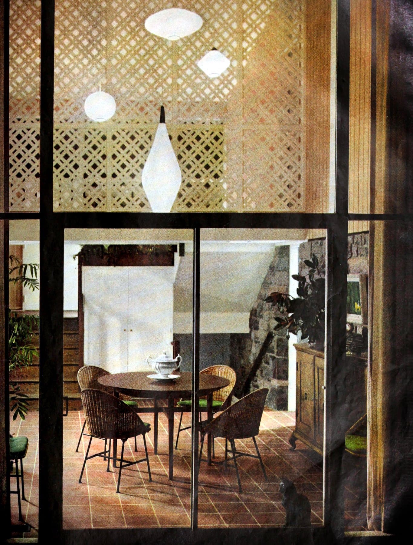 1950s home tall mid century dining room