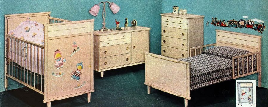 See 1950s nursery furniture & vintage decor for the baby's room - Click ...