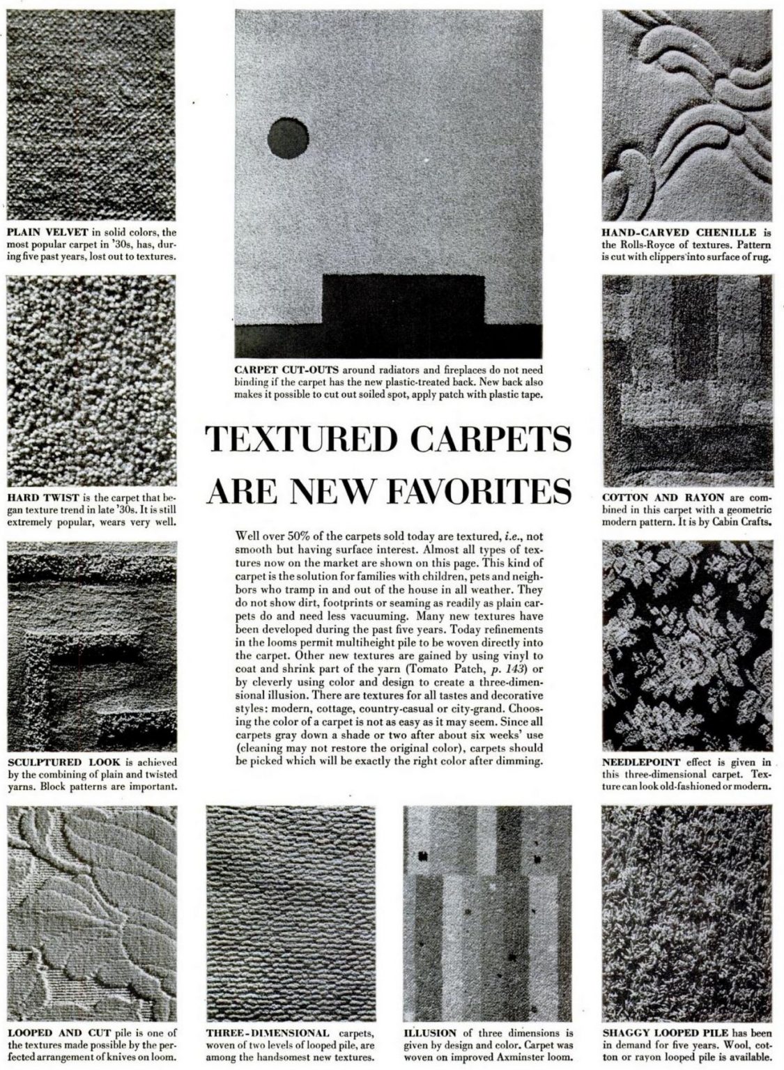 See 70 vintage sculptured & textured carpets that gave homes an old