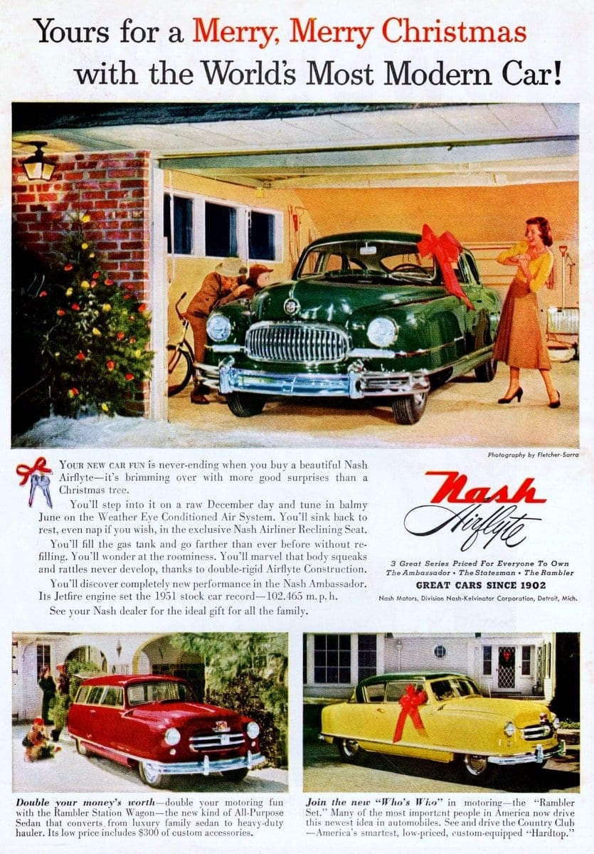 1950s Nash cars had some crazy ideas that Detroit ignored -- and some of them actually worked 4 1951-nash-ambassador-christmas