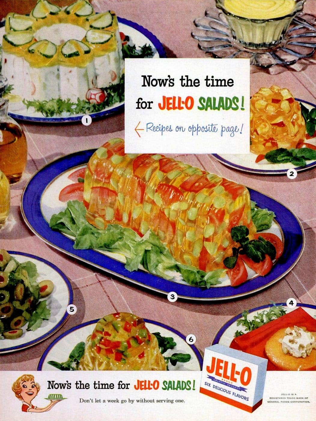 Now's the time for JellO salads! Savory ways to serve gelatin from the