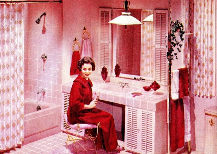 28 vintage pink bathrooms See some wild bubblegumera midcentury home