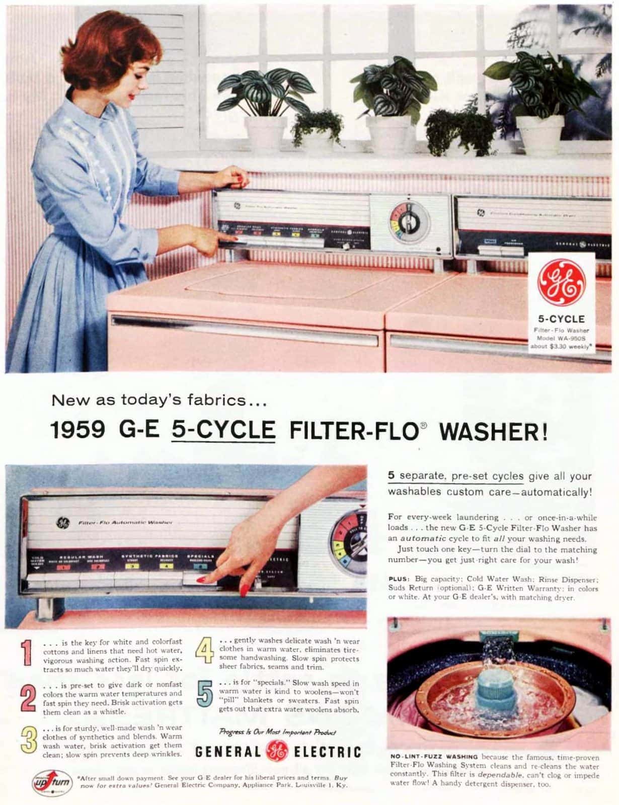 Pink washers & dryers from the '50s & '60s Click Americana