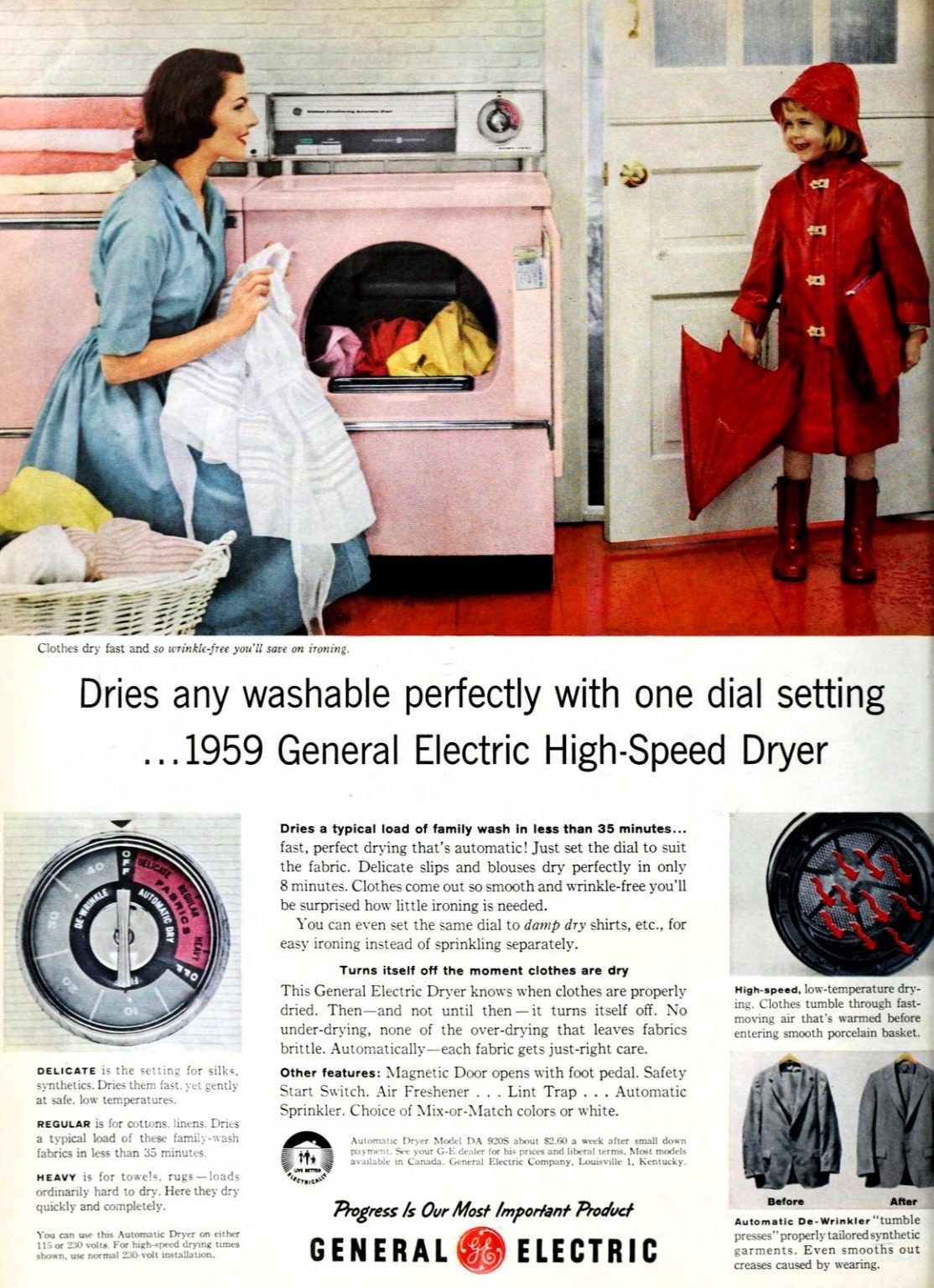 See pastel pink washers & dryers from the 50s & 60s Click Americana