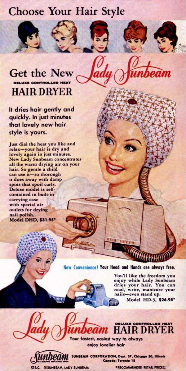 Vintage hair dryers for the home Dry it yourself the 1960s & 1970s way
