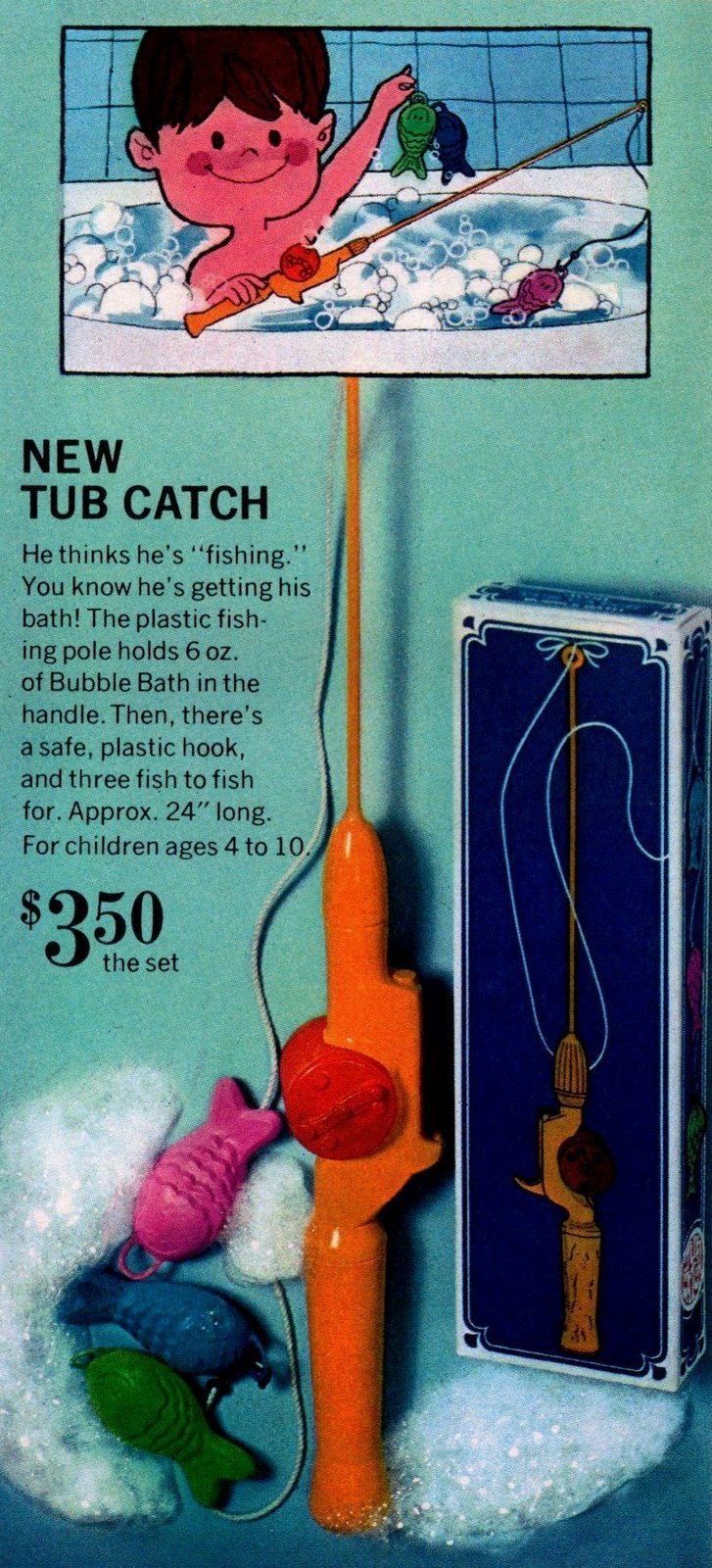 1960s Avon Tub Catch fishing bath toy via ClickAmericana com