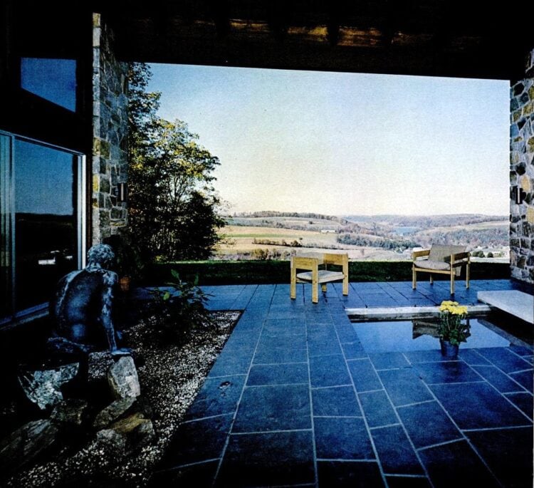 1969 - Secluded vintage backyard patio with an amazing view