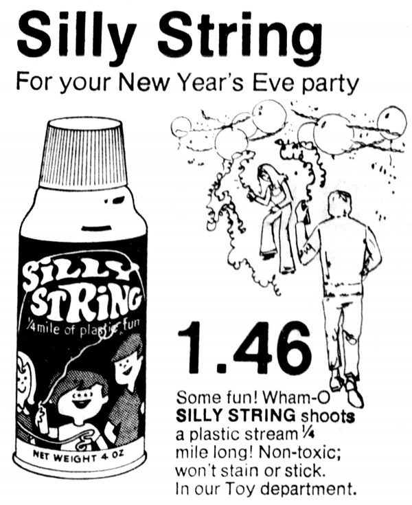 Silly String In the 70s, it wasn't a party until someone started