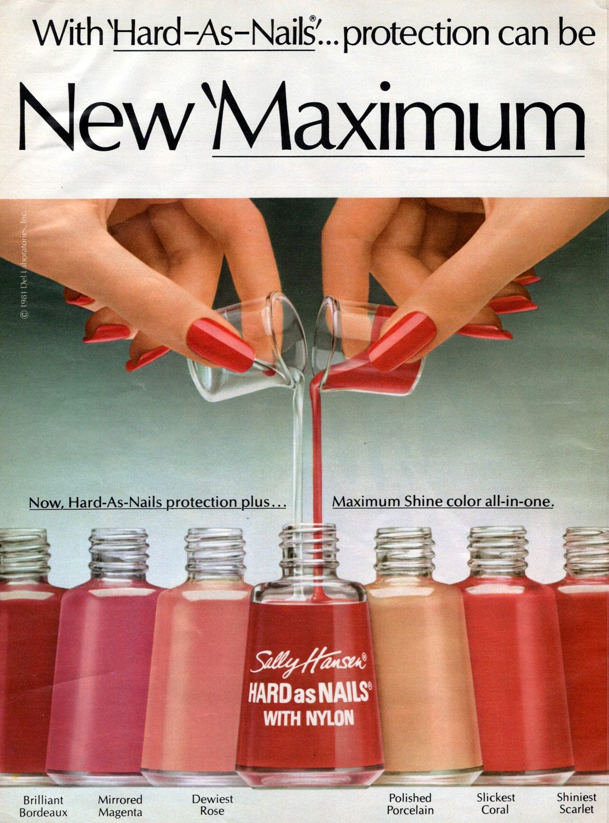 80s nail polish: See the popular colors & top brands of the eighties 5 1981 Sally Hansen nail polish colors via ClickAmericana com