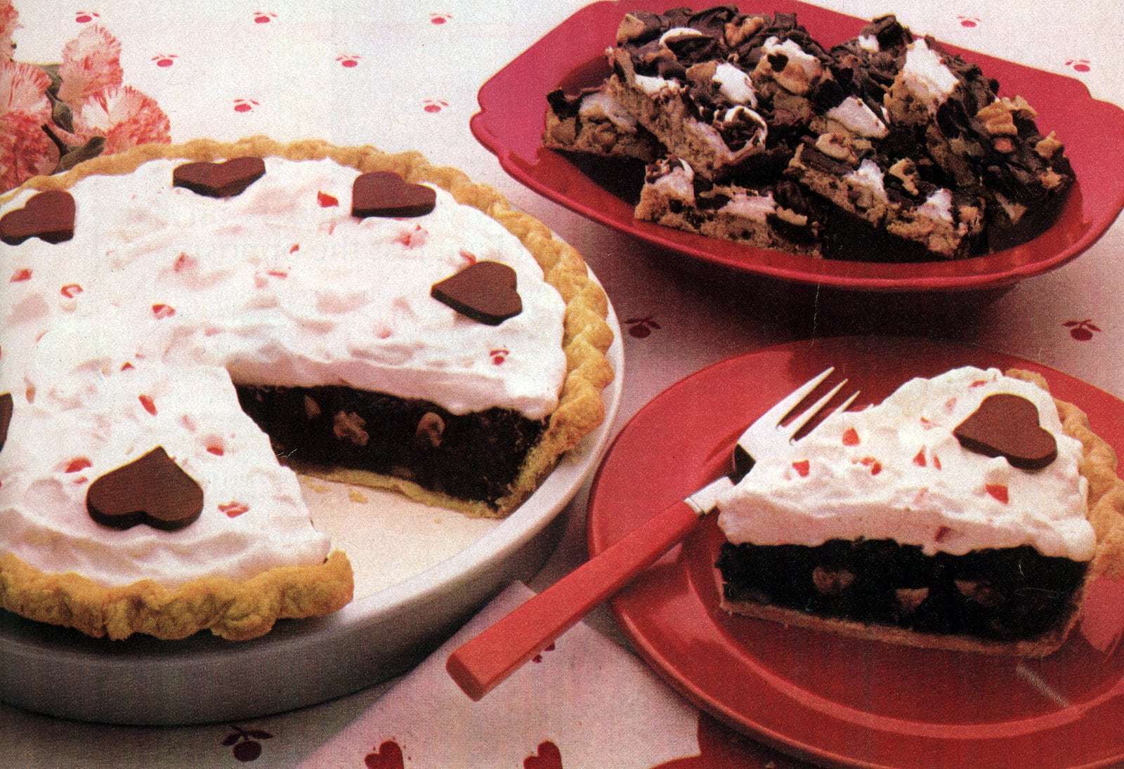 Sweetheart fudge pie & Rocky road bar recipes: Vintage chocolate treats with a little extra flair (1982)