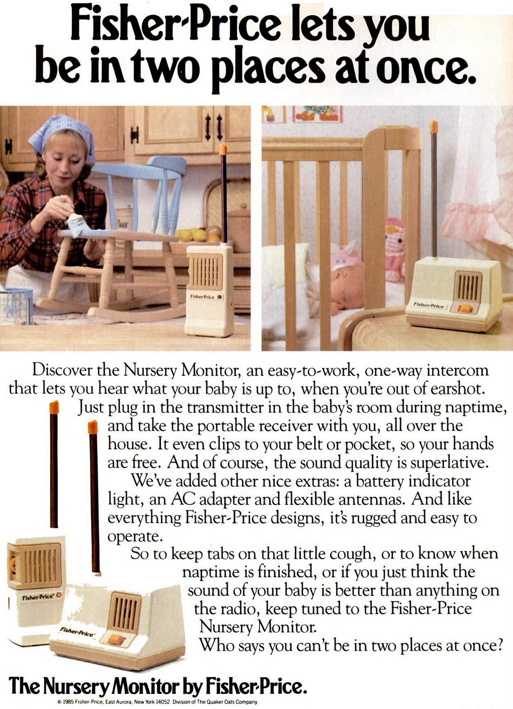 1987's vintage baby nursery monitors by Fisher-Price