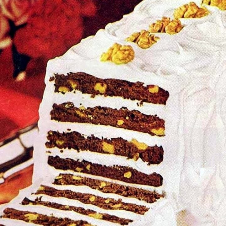 4 new walnut brownie desserts from the sixties - including a retro ribbon loaf cake