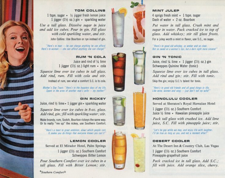 50+ vintage '60s drink recipes & how people would toast in the Madmen