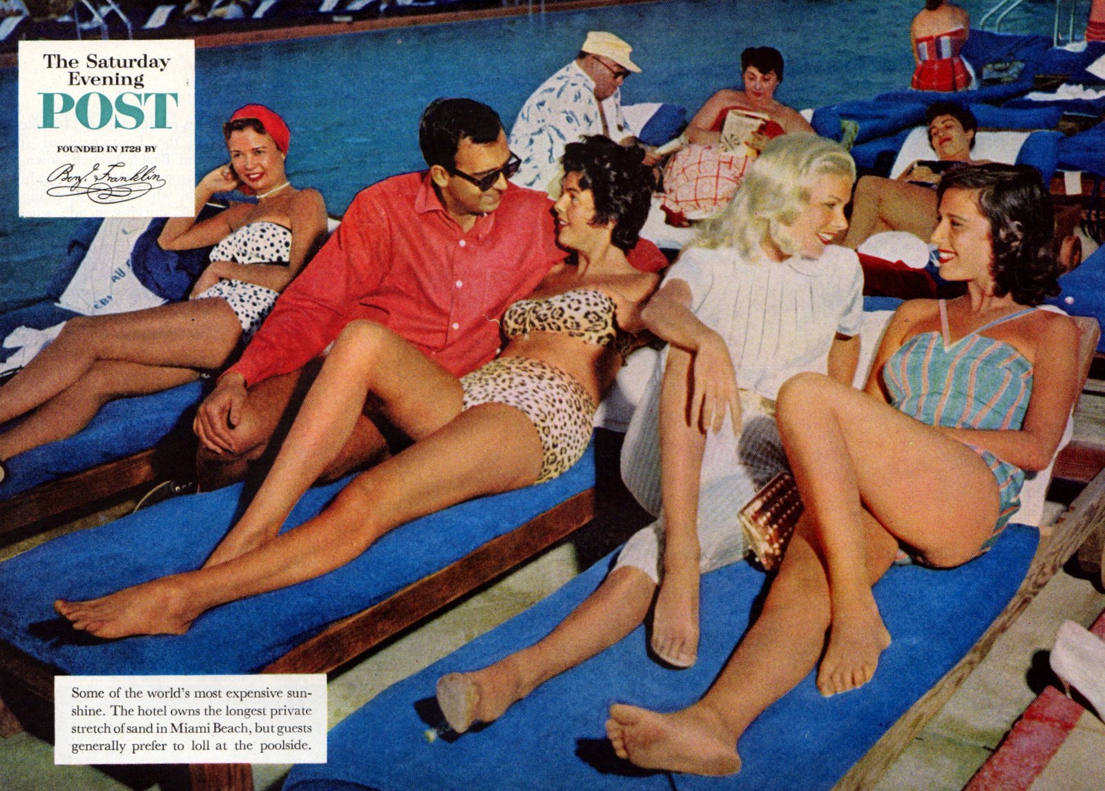 50s people poolside in Miami (1957) via ClickAmericana com