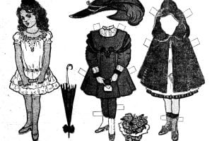 6 vintage paper dolls Around the world with Dorothy Dot (1909)