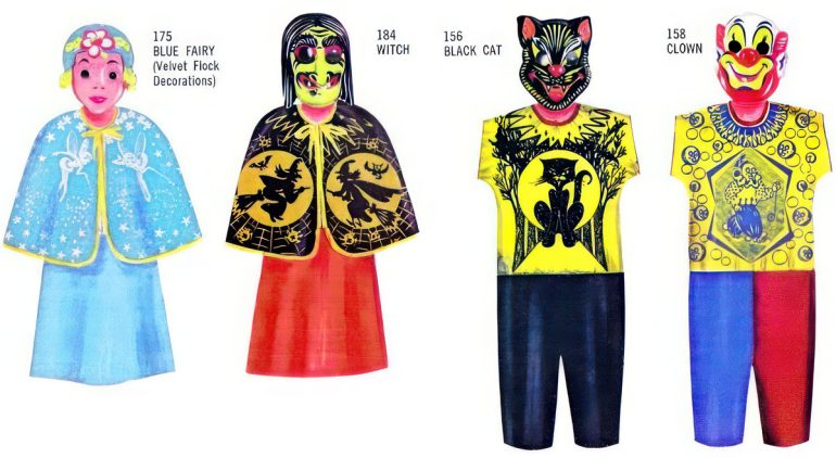These vintage Halloween masks & costumes may seem weird now, but were