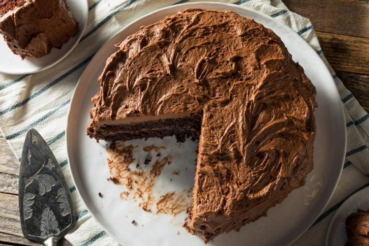 Sweet Homemade Dark Chocolate Layer Cake