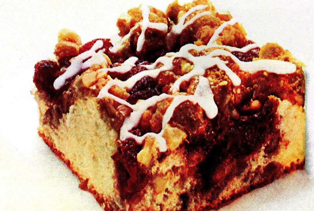 A classic breakfast recipe from the '70s for cranberry-nut coffee cake - just like grandma used to make-001