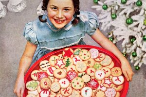 A collection of classic Christmas cookies from the 50s