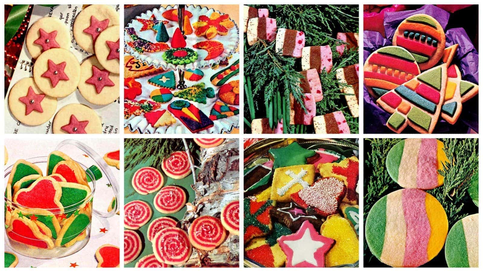 A collection of cute & colorful classic Christmas cookies