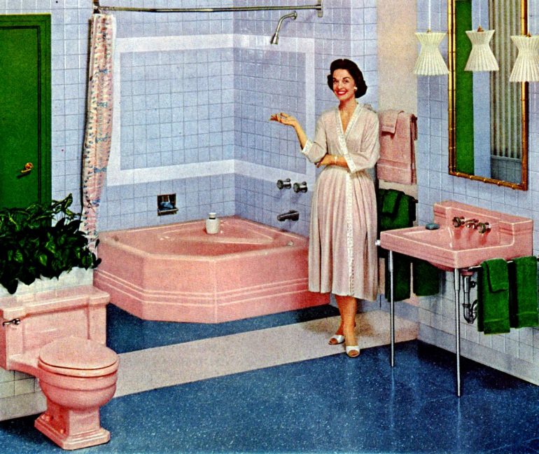 28 vintage pink bathrooms See some wild bubblegumera midcentury home
