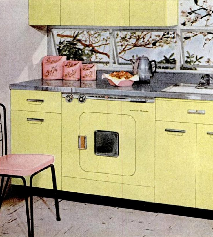 33 retro yellow kitchens from the 1950s & 1960s Sunny & inviting