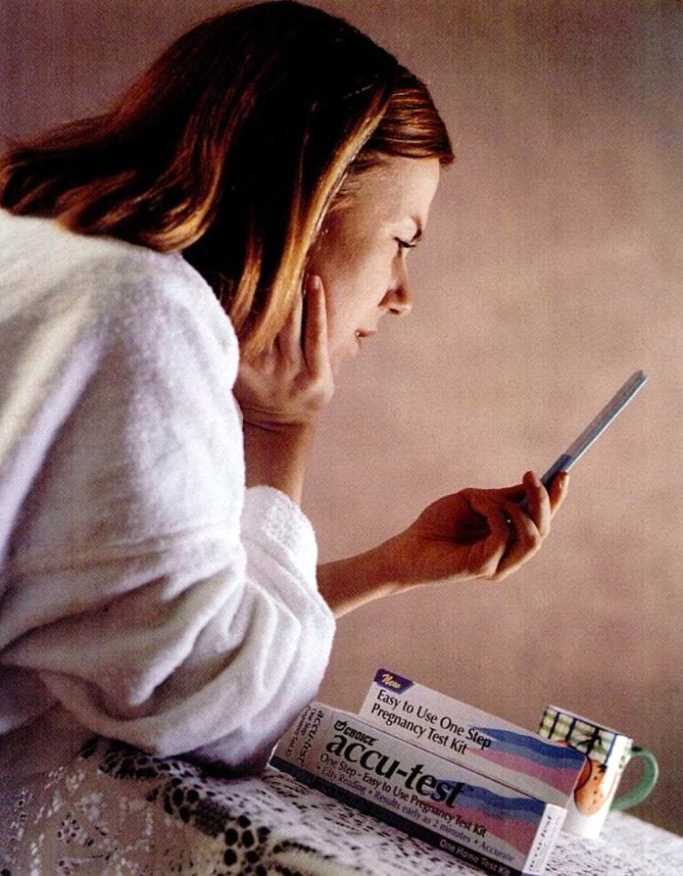 See old pregnancy test sticks from the 80s & 90s that were easier to