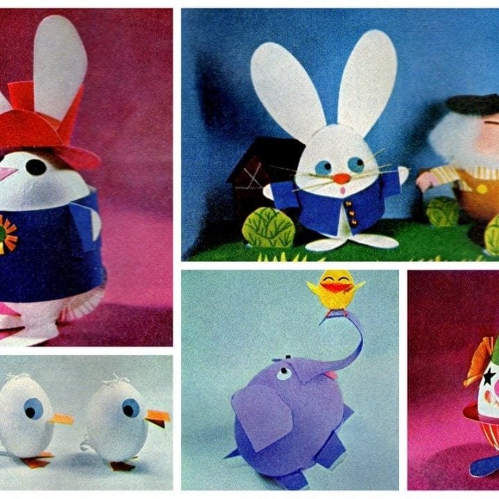 Adorable vintage Easter egg crafts from the '60s