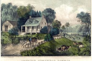American homestead summer by Currier and Ives 1868