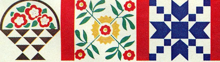 How to make an American folk patchwork wall hanging (1976) - Click ...