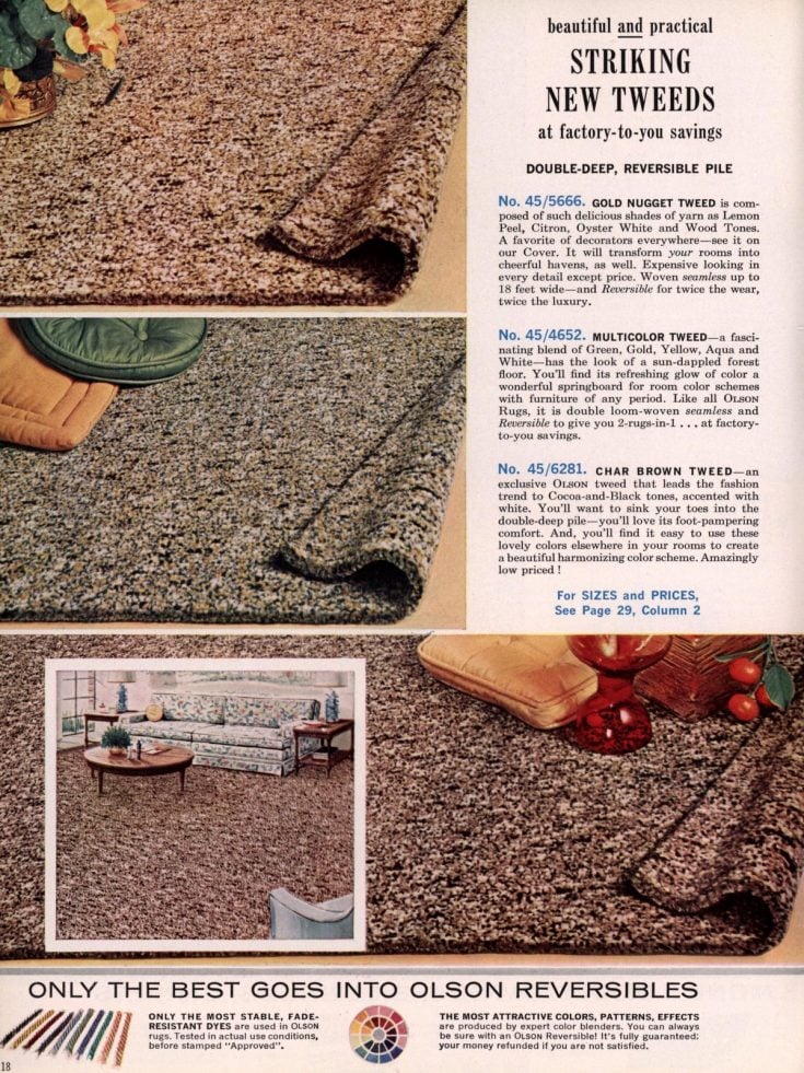 50 midcentury modern carpet styles from the '50s & '60s Vintage wall