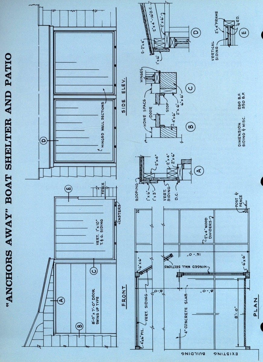 How to make an oldschool 'anchors away' boat shelter & patio (1961