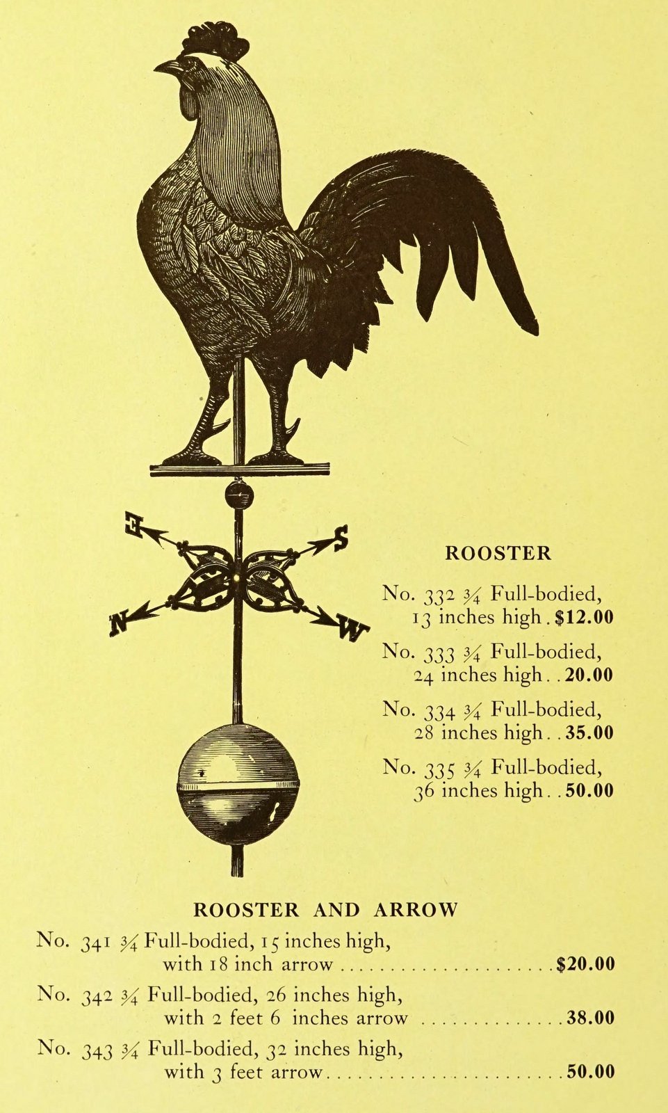 Antique 1920s weather vanes - Metal designs from 1921 (13)