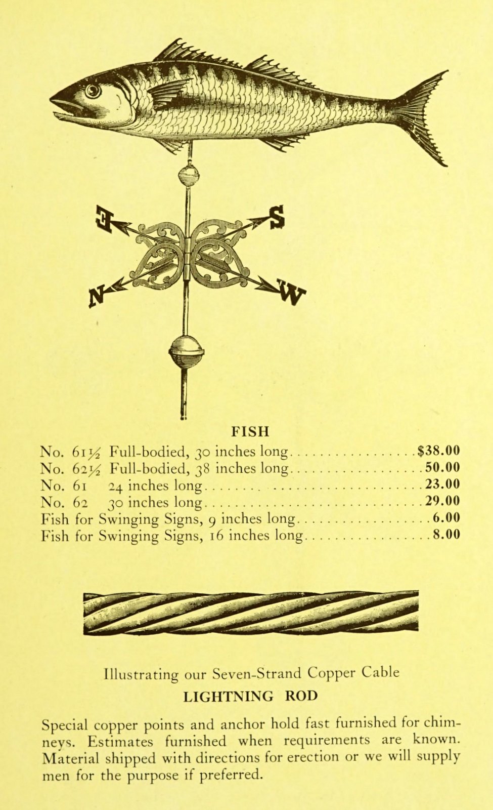 Antique 1920s weather vanes - Metal designs from 1921 (15)